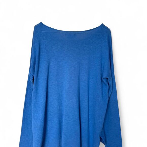 Vince NWT Blue 100% Cotton Textured Knit Sweater Lightweight Minimalist Size M - Picture 2 of 8